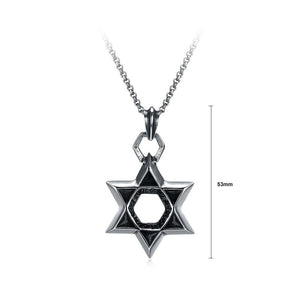 Fashion Ancient Mayan Star Pendant with Titanium Steel Necklace - Glamorousky