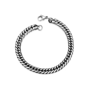 Fashion Simple 7mm Titanium Steel Bracelet - Glamorousky