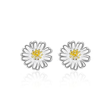 Load image into Gallery viewer, 925 Sterling Silver Simple Little Daisy Stud Earrings - Glamorousky