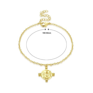 Fashion Simple Plated Gold Madonna Round Bracelet - Glamorousky