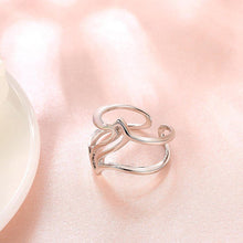 Load image into Gallery viewer, Simple Creative Line Adjustable Split Ring - Glamorousky