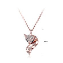 Load image into Gallery viewer, Fashion Plated Rose Gold Fox Pendant with Austrian Element Crystal and Necklace - Glamorousky