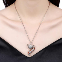 Load image into Gallery viewer, Fashion Plated Rose Gold Fox Pendant with Austrian Element Crystal and Necklace - Glamorousky