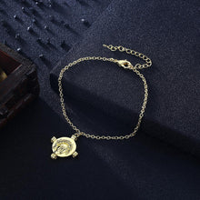 Load image into Gallery viewer, Simple Plated Gold Cross Our Lady Round Bracelet - Glamorousky
