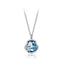 Load image into Gallery viewer, Fashion Dolphin Tail Pendant with Blue Austrian Element Crystal and Necklace - Glamorousky