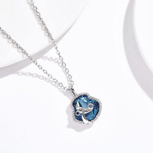 Load image into Gallery viewer, Fashion Dolphin Tail Pendant with Blue Austrian Element Crystal and Necklace - Glamorousky