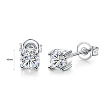 Load image into Gallery viewer, Simple Bright Geometric Round Cubic Zirconia Stud Earrings - Glamorousky