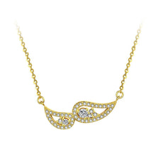 Load image into Gallery viewer, Elegant Personality Plated Gold Angel Wings Necklace with Cubic Zircon - Glamorousky