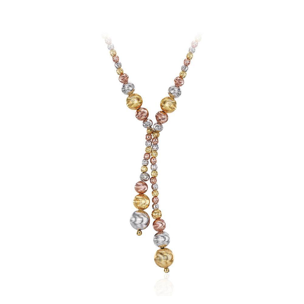 Fashion Simple Geometric Colorful Round Bead Necklace - Glamorousky