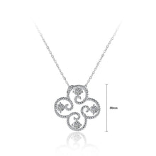 Load image into Gallery viewer, Simple and Fashion Four-leafed Clover Pendant with Cubic Zircon and Necklace - Glamorousky