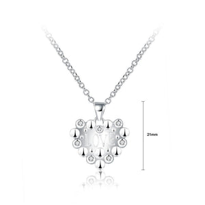 Simple Sweet Heart Pendant with Cubic Zircon and Necklace - Glamorousky