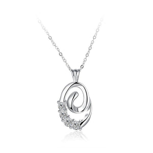 Fashion and Simple Geometric Pendant with Cubic Zircon and Necklace - Glamorousky