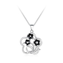 Load image into Gallery viewer, Elegant Romantic Openwork Black Flower Pendant with Necklace - Glamorousky