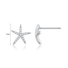 Load image into Gallery viewer, 925 Sterling Silver Simple Fashion Starfish CubicZircon Stud Earrings