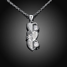 Load image into Gallery viewer, Simple Romantic Heart Pendant with Cubic Zircon and Necklace - Glamorousky