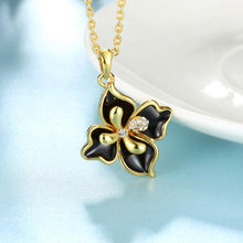 Load image into Gallery viewer, Elegant and Fashion Plated Gold Four-leafed Clover Pendant with Austrian Element Crystal and Necklace - Glamorousky