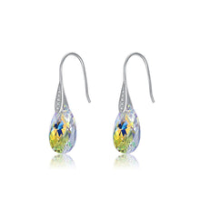 Load image into Gallery viewer, 925 Sterling Silver Simple Fashion Water Drop Earrings with Colorful Austrian Element Crystals - Glamorousky
