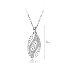 Load image into Gallery viewer, Elegant and Fashion Geometric Hollow Oval Pendant with Cubic Zircon and Necklace - Glamorousky