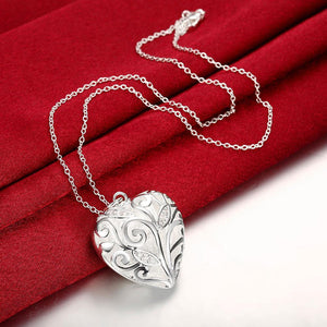 Simple and Fashion Heart Pendant with Necklace - Glamorousky