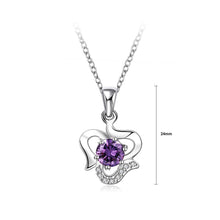 Load image into Gallery viewer, Fashion Simple Geometric Pendant with Purple Cubic Zircon and Necklace - Glamorousky