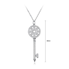 Load image into Gallery viewer, 925 Sterling Silver Fashion Elegant Key Pattern Pendant with Austrian Element Crystal and Necklace - Glamorousky