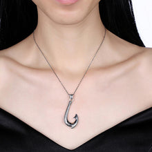 Load image into Gallery viewer, 925 Sterling Silver Vintage Fashion Hook Pendant with Necklace - Glamorousky