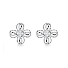 Load image into Gallery viewer, 925 Sterling Silver Fashion Simple Twisted Geometric Stud Earrings - Glamorousky