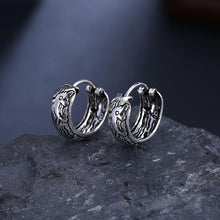Load image into Gallery viewer, 925 Sterling Silver Fashion Vintage Textured Earrings - Glamorousky