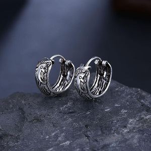 925 Sterling Silver Fashion Vintage Textured Earrings - Glamorousky