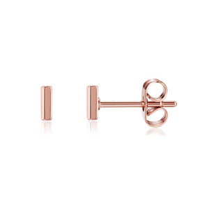 Fashion Simple Plated Rose Gold Letter I Stud Earrings - Glamorousky