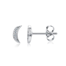 Load image into Gallery viewer, Fashion Simple Moon Cubic Zircon Stud Earrings - Glamorousky