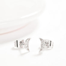 Load image into Gallery viewer, Fashion Simple Moon Cubic Zircon Stud Earrings - Glamorousky