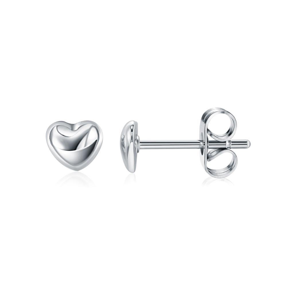 Simple Romantic Heart Stud Earrings - Glamorousky