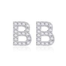 Load image into Gallery viewer, Simple and Fashion Letter B Cubic Zircon Stud Earrings - Glamorousky