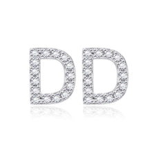 Load image into Gallery viewer, Simple and Fashion Letter D Cubic Zircon Stud Earrings - Glamorousky