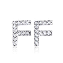 Load image into Gallery viewer, Simple Fashion Letter F Cubic Zircon Stud Earrings - Glamorousky