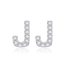 Load image into Gallery viewer, Simple and Fashion Letter J Cubic Zircon Stud Earrings - Glamorousky