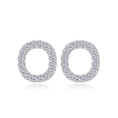 Simple and Fashion Letter O Cubic Zircon Stud Earrings - Glamorousky