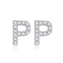 Load image into Gallery viewer, Simple and Fashion Letter P Cubic Zircon Stud Earrings - Glamorousky