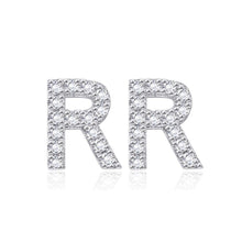Load image into Gallery viewer, Simple and Fashion Letter R Cubic Zircon Stud Earrings - Glamorousky