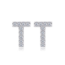 Load image into Gallery viewer, Simple and Fashion Letter T Cubic Zircon Stud Earrings - Glamorousky