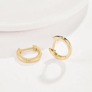 Simple Fashion Plated Gold Geometric Circle Stud Earrings - Glamorousky