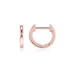 Simple Fashion Plated Rose Gold Geometric Circle Stud Earrings - Glamorousky
