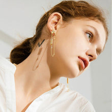 Load image into Gallery viewer, Fashion Plated Gold Giraffe Tassel Earrings with Cubic Zircon - Glamorousky