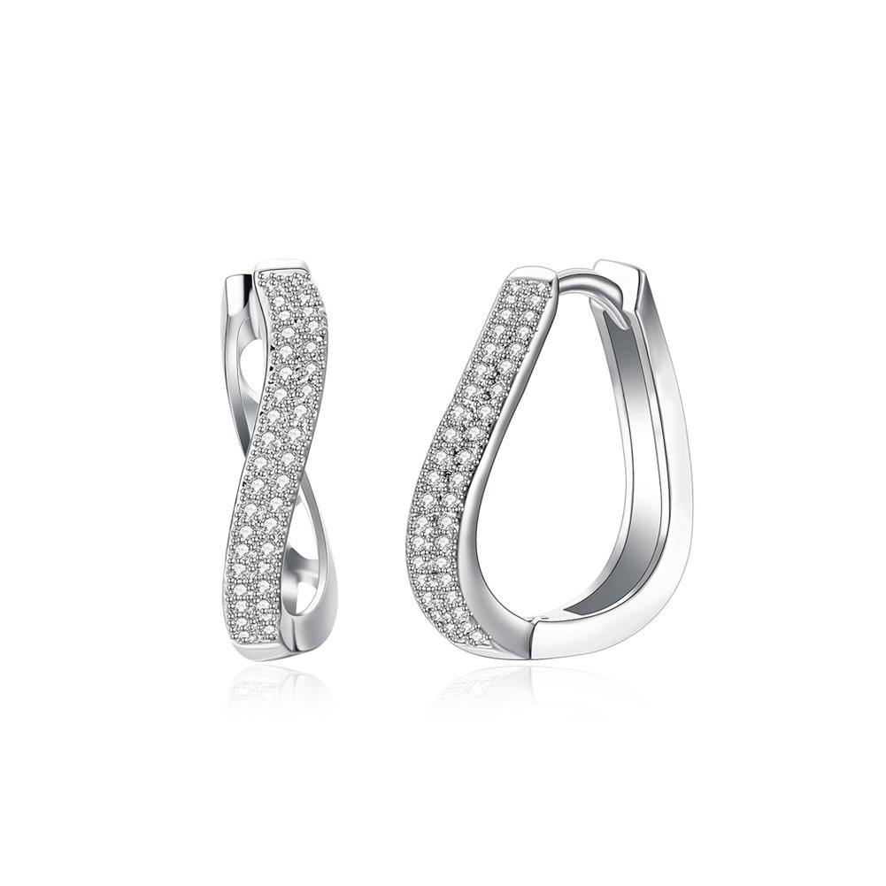 Fashion Elegant Geometric Circle Cubic Zircon Earrings - Glamorousky