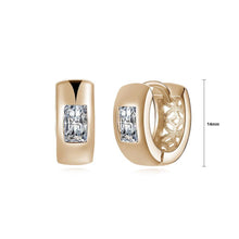 Load image into Gallery viewer, Fashion Elegant Plated Champagne Gold Geometric Cubic Zircon Earrings - Glamorousky