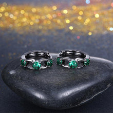 Load image into Gallery viewer, Fashion Elegant Geometric Earrings with Green Cubic Zircon - Glamorousky