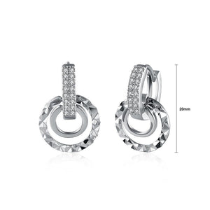Fashion Simple Geometric Round Cubic Zircon Earrings - Glamorousky
