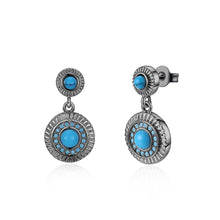 Load image into Gallery viewer, Elegant Vintage Geometric Round Turquoise Earrings - Glamorousky