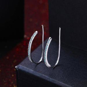 Simple and Fashion Geometric Turquoise Earrings - Glamorousky